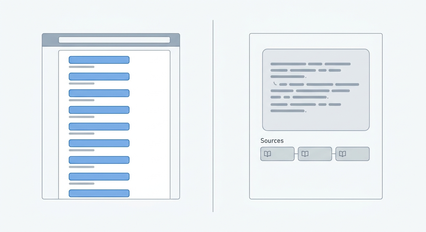 AI Search vs traditional search results comparison for businesses